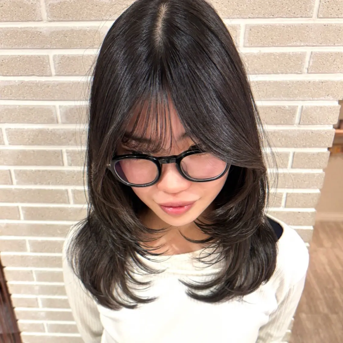 セミロング カット レイヤーカット⭐️ 桑原 日花理のヘアスタイル