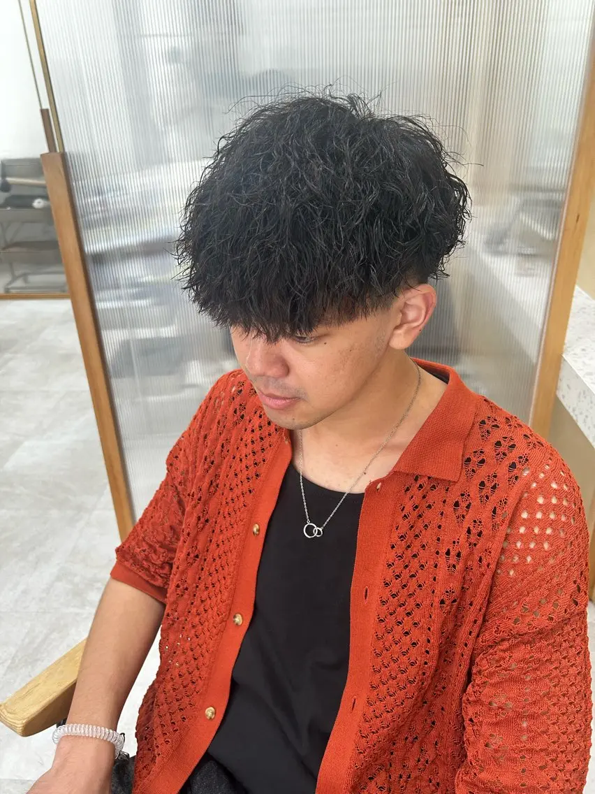 メンズ カット パーマ トリートメント 🫧艶髪ボブ🫧 チカのヘアスタイル