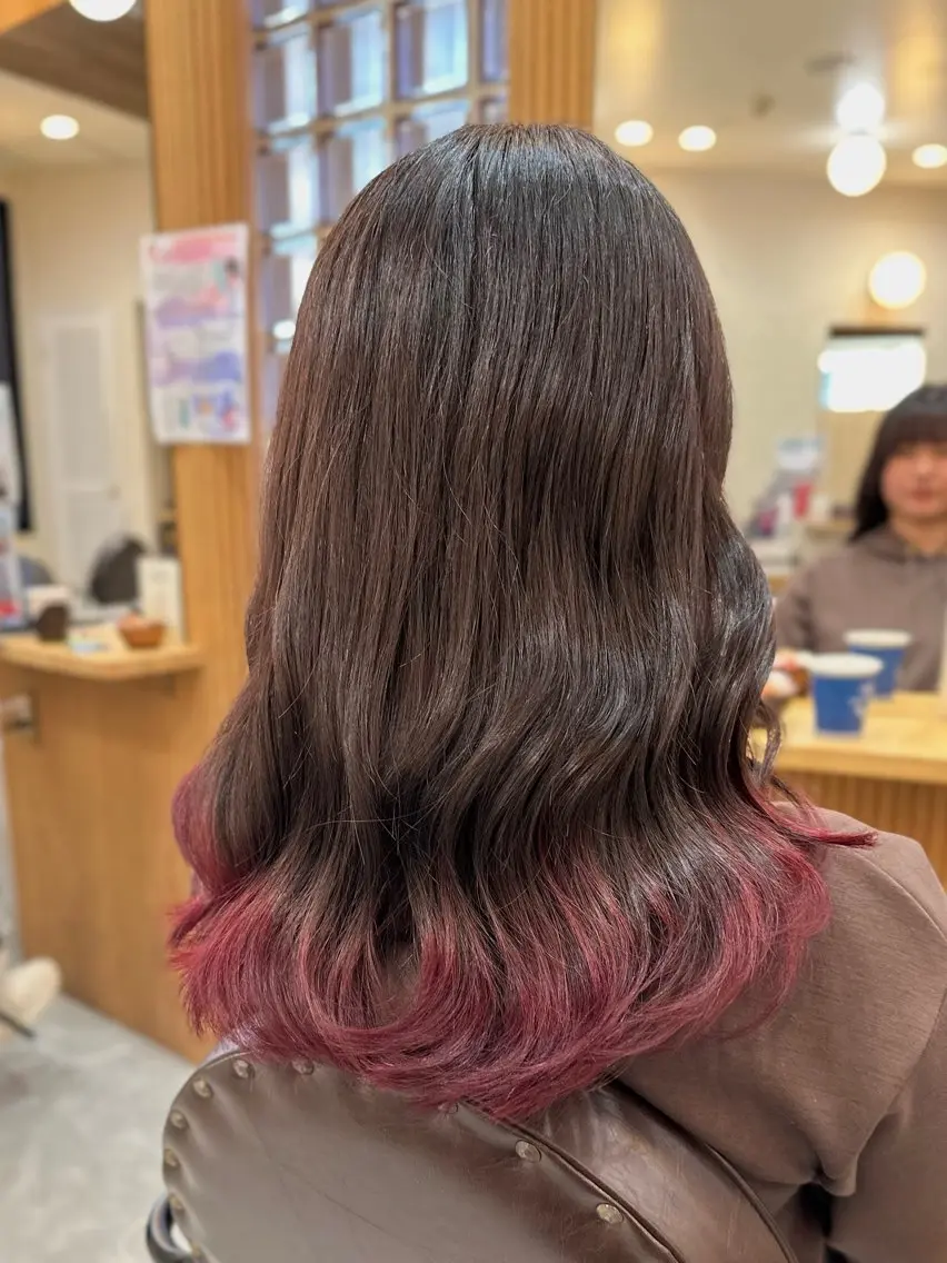 セミロング カラー カット ヘアカラー ROPE🫧 フウカのヘアスタイル