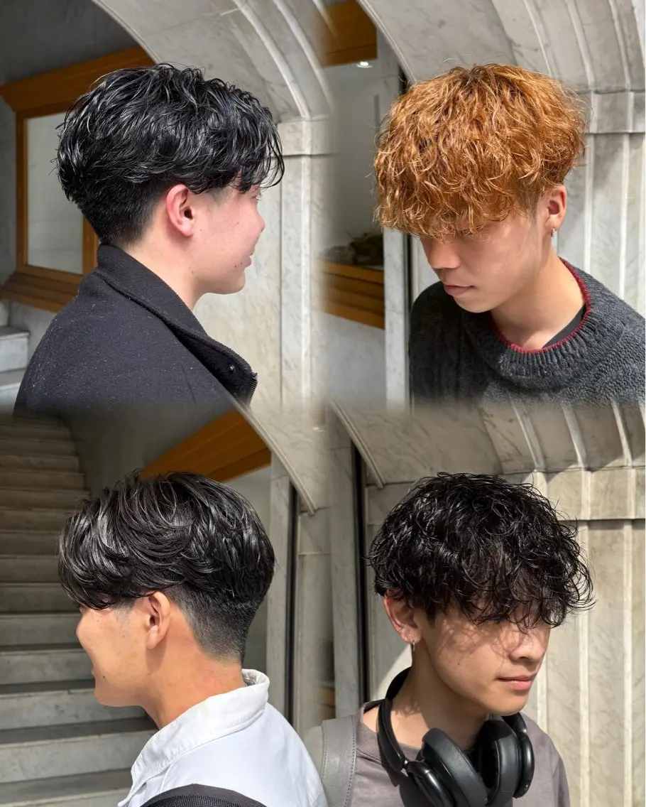 パーマ メンズ カット パーマ 佐古 遼太のヘアスタイル