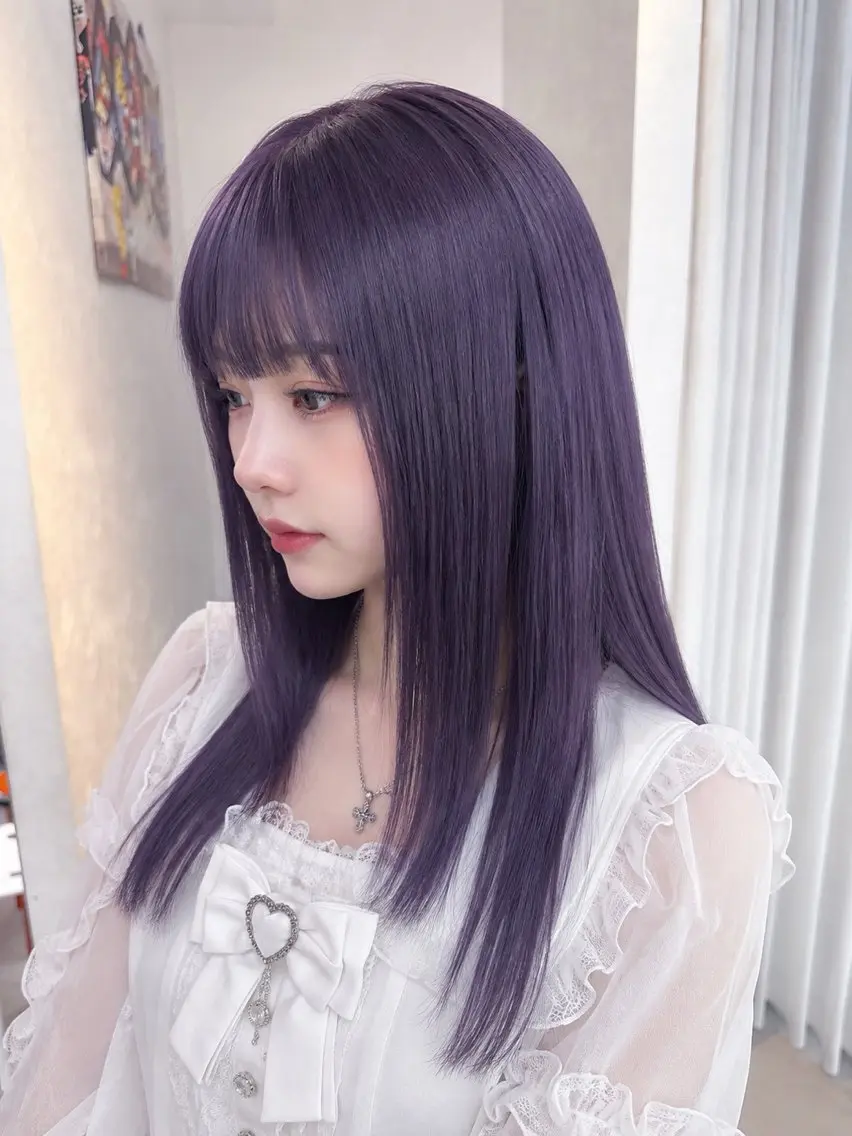 ミディアム カラー バイオレットカラー カット ヘアカラー BOXmico. 南堀江　宇都宮のヘアスタイル