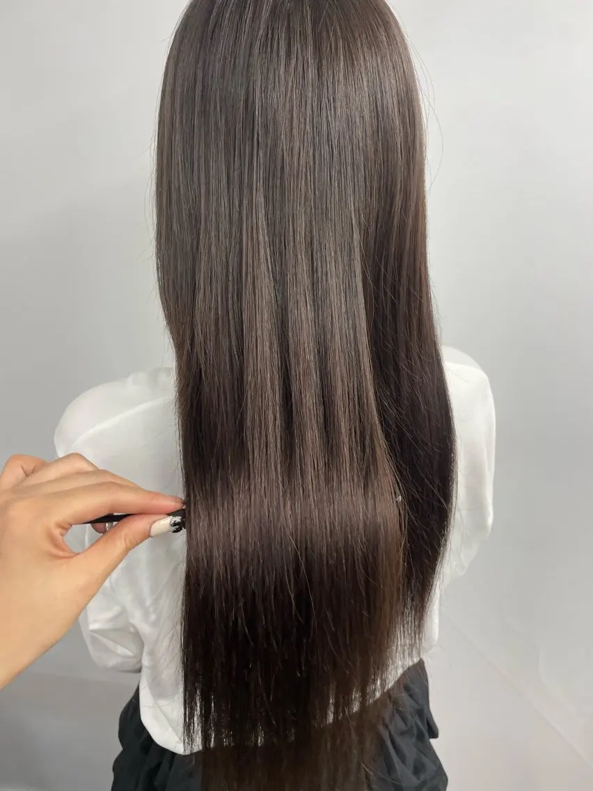 ロング シールエクステ エクステ 𝙃𝘼𝙍𝙐🎀 韓国×エクステのヘアスタイル