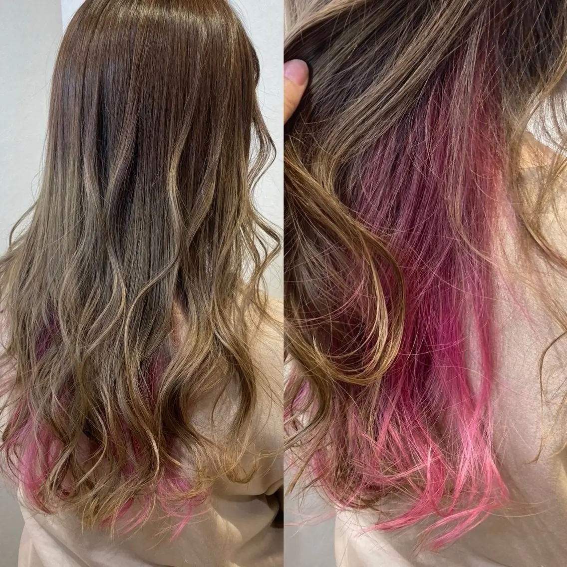 ロング SOU/エクステ /ダブルカラーのヘアスタイル