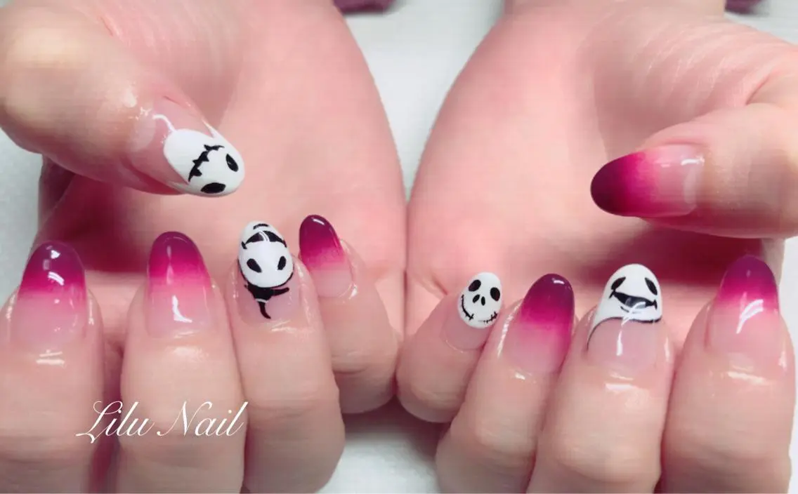 ネイル グラデーション ハロウィン モチの良さ◉ フィルインネイル♡のネイルデザイン