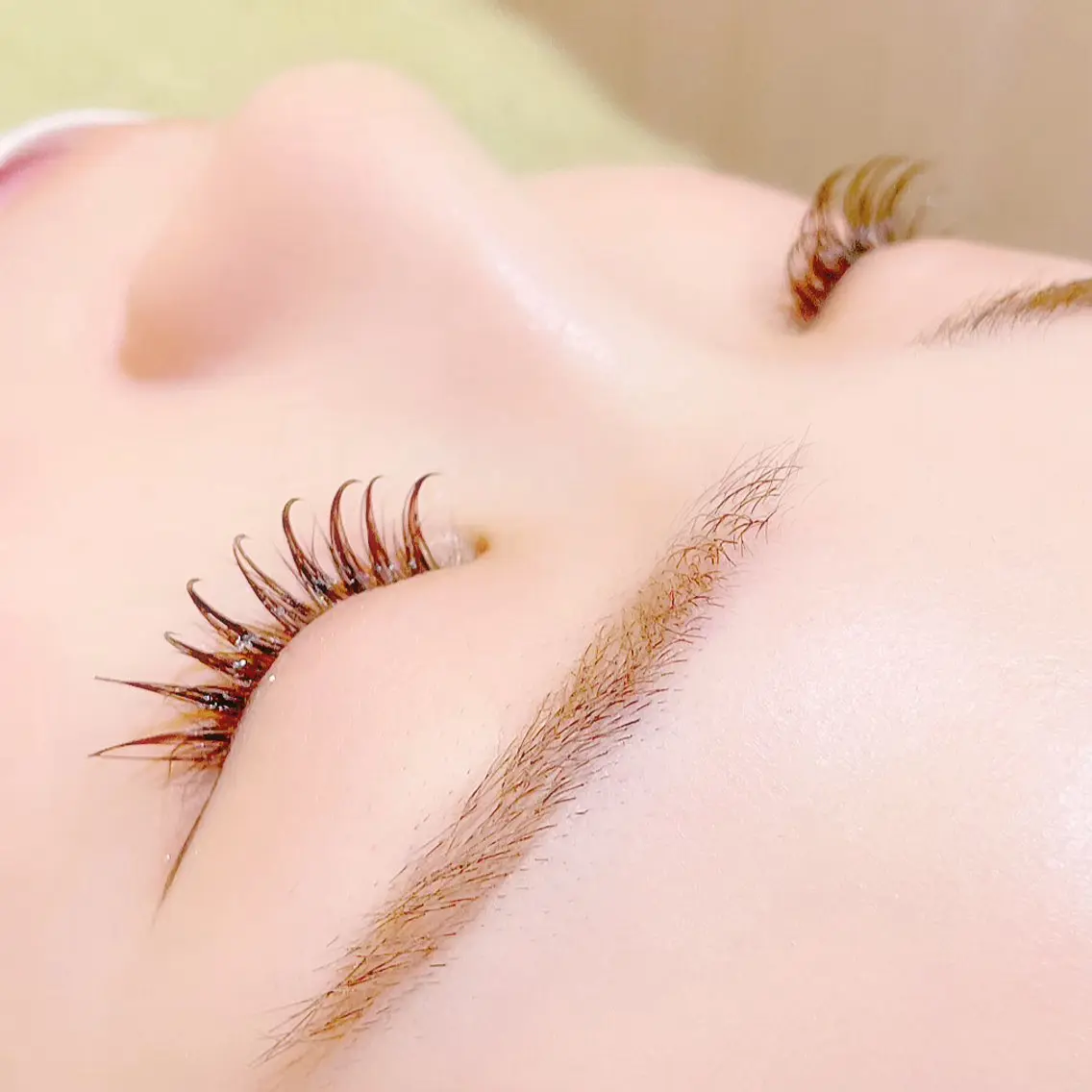 【トレンド✴︎】ブラウンエクステ(フラットラッシュ)120本までの写真