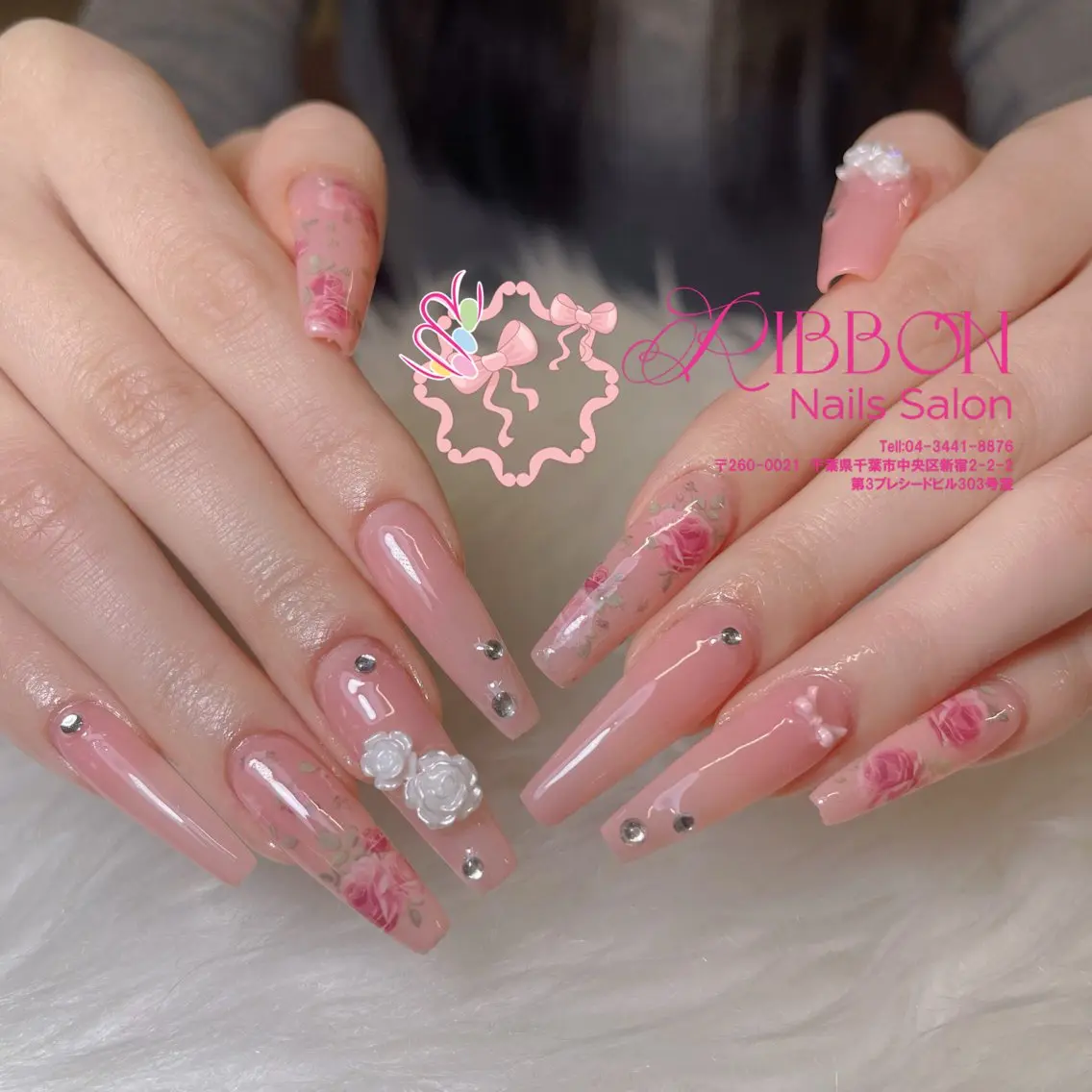 ネイル フレンチネイル ジェルネイル マグネットネイル 持ち込み ニュアンスネイル ハンドネイル Ribbonnail salonのネイルデザイン