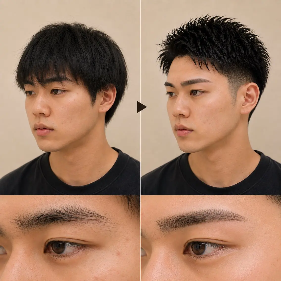 メンズ アイブロウ 眉毛ワックス脱毛 Indigo 鈴木のヘアスタイル