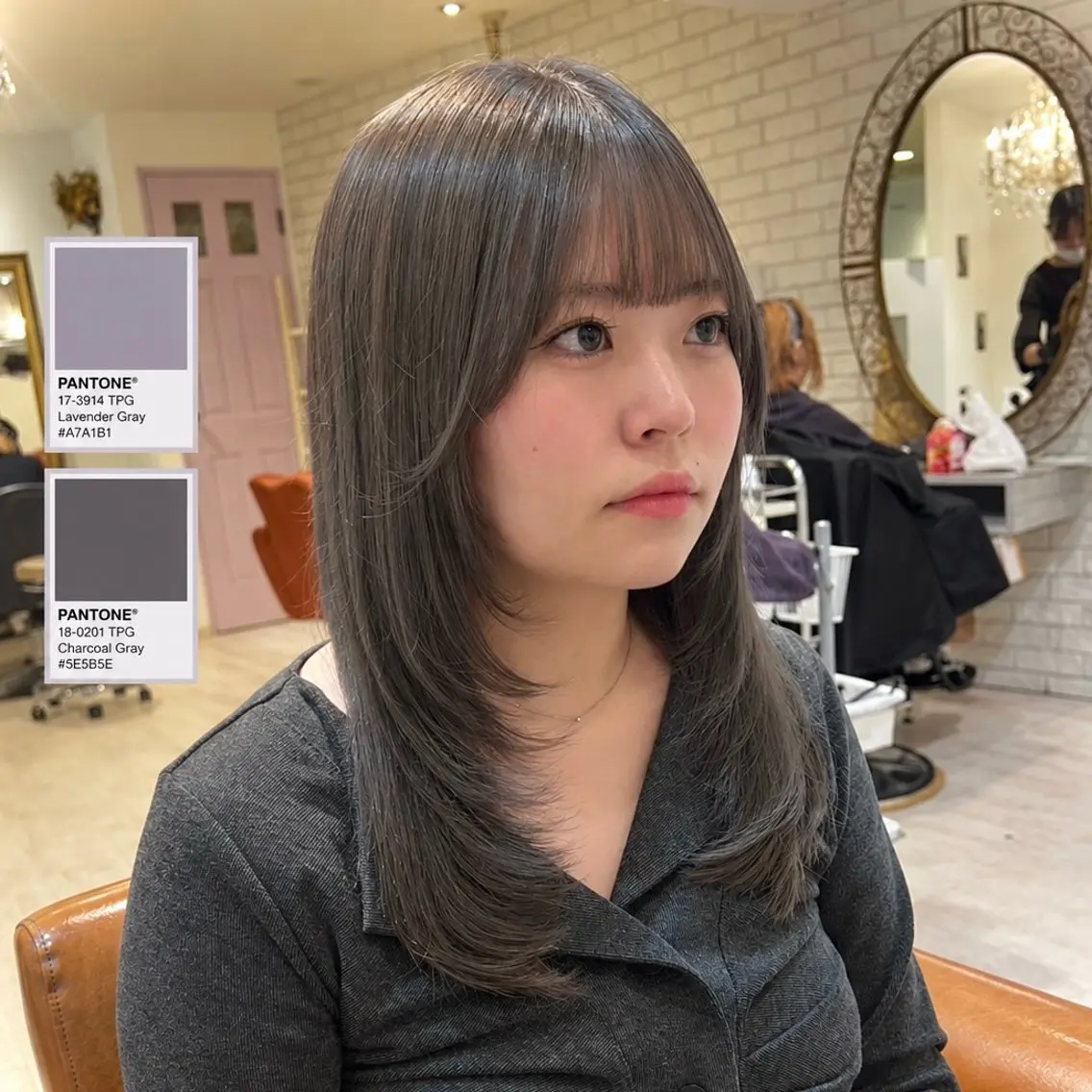 ロング カラー 透明感カラー グレージュ rina🐰 /　Lita1Fのヘアスタイル