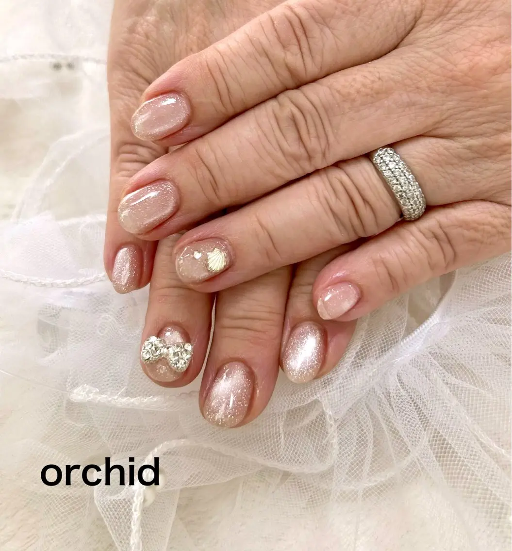 ネイル ハンドネイル orchid ♡オーキッドのネイルデザイン