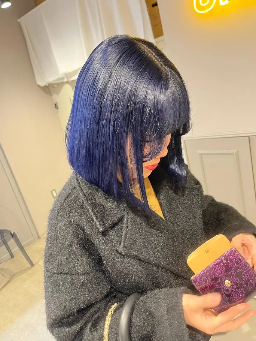 セミロング ヘアカラー トリートメント ヘッドスパ ヘアセット 寒色/ベージュヘア ブリーチありMiOのヘアスタイル