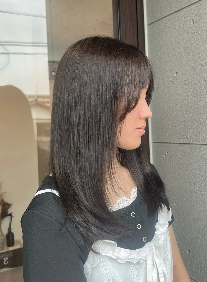 カラー グレージュ ラベンダーカラー ラベンダーグレージュ ラベンダーグレー 盛田 あかりのヘアスタイル