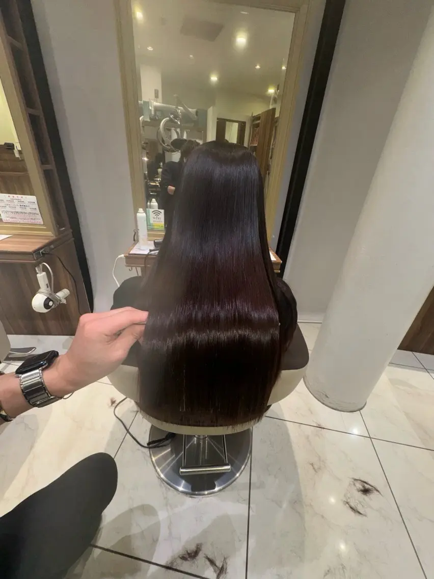 ロング カット 縮毛矯正 トリートメント Ash川越店/ 米川 武志のヘアスタイル