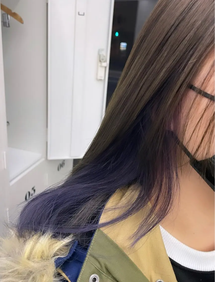 カラー ブリーチ イヤリングカラー 中溝 トシミのヘアスタイル