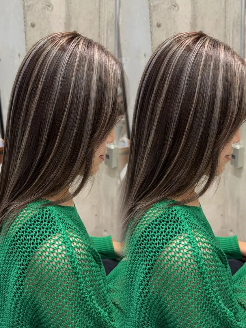 ロング カラー ヘアカラー ♡ハイライトカラー shinri♡のヘアスタイル