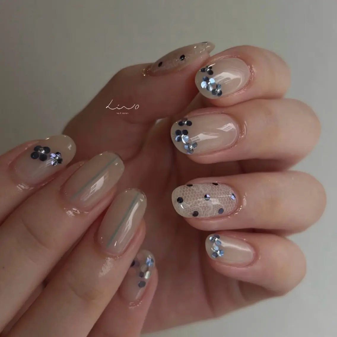 ネイル ニュアンスネイル ショートネイル ハンドネイル nail salon linoのネイルデザイン