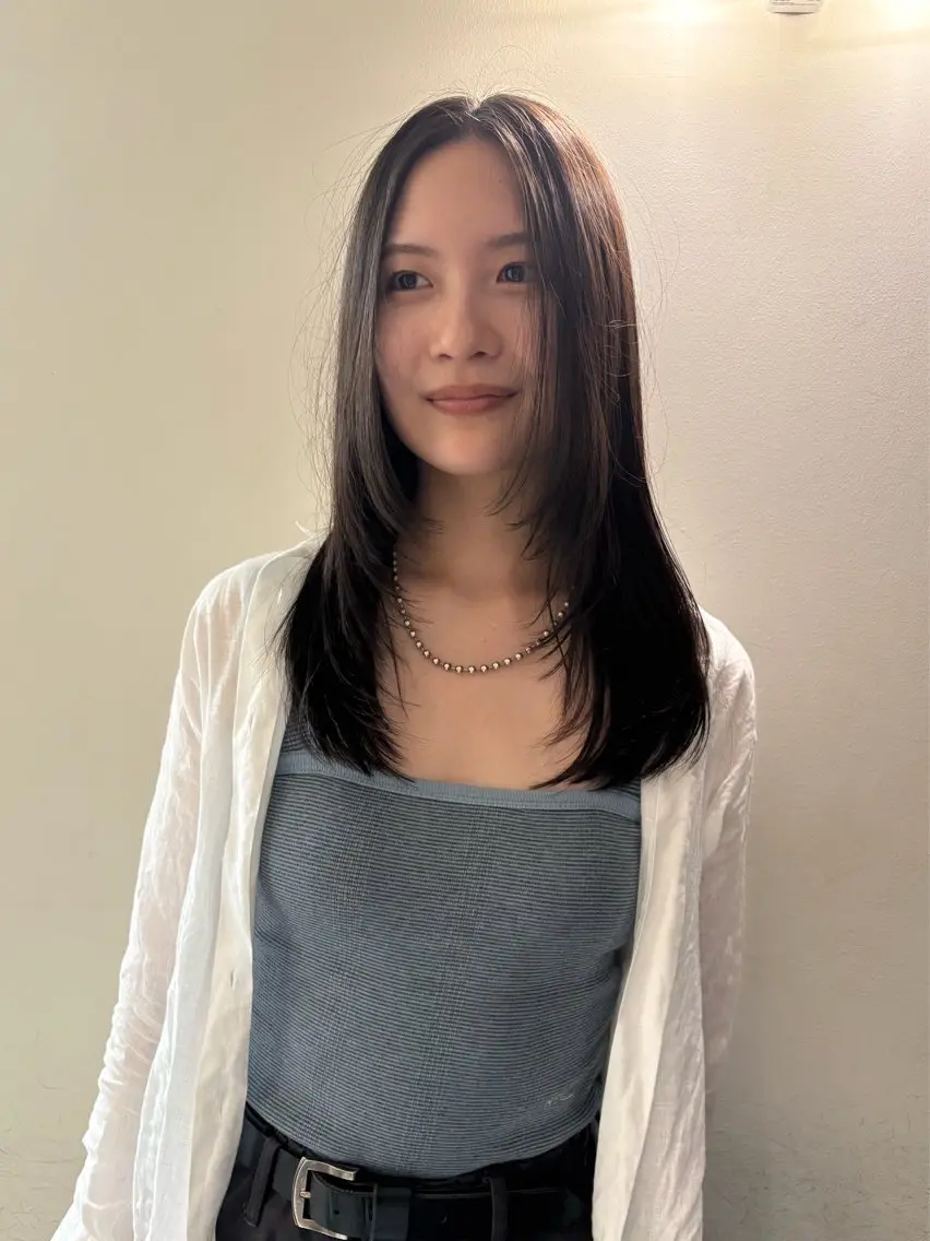 セミロング ボブ 顔まわりレイヤー 髪質改善 レイヤーカット トリートメント カット MARI ｟津田沼駅｠のヘアスタイル