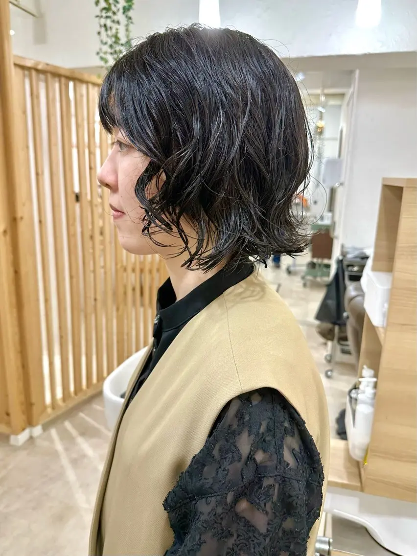 ショート パーマ 髪質改善 縮毛矯正/ レイヤー/銀座/本木のヘアスタイル