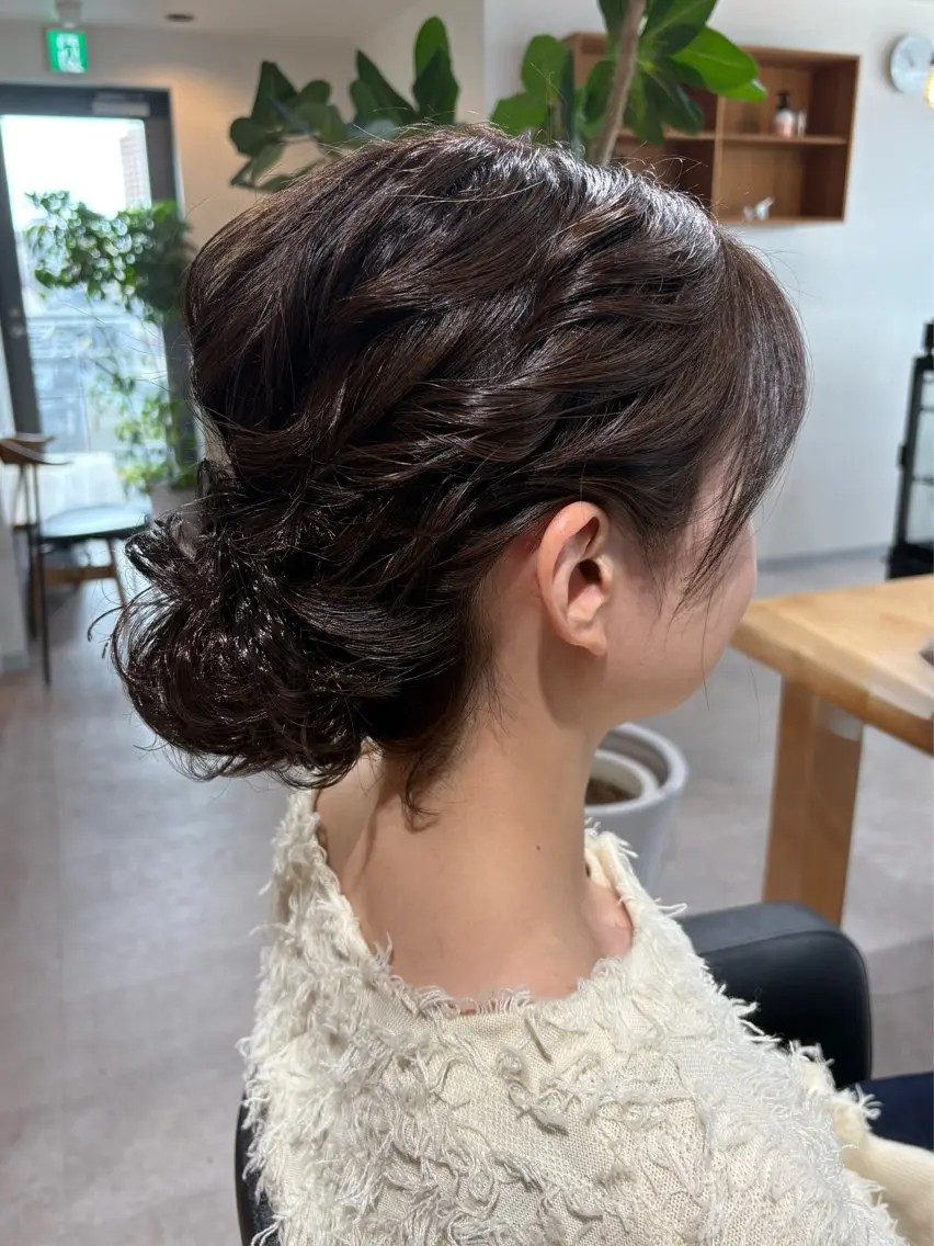 ヘアアレンジ ボブ ヘアセット aina / n.w.hのヘアスタイル