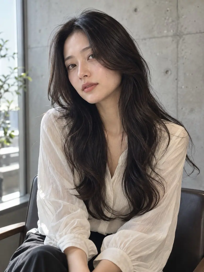 ロング ヘアカラー トリートメント SOUSHI /GARTE代官山のヘアスタイル