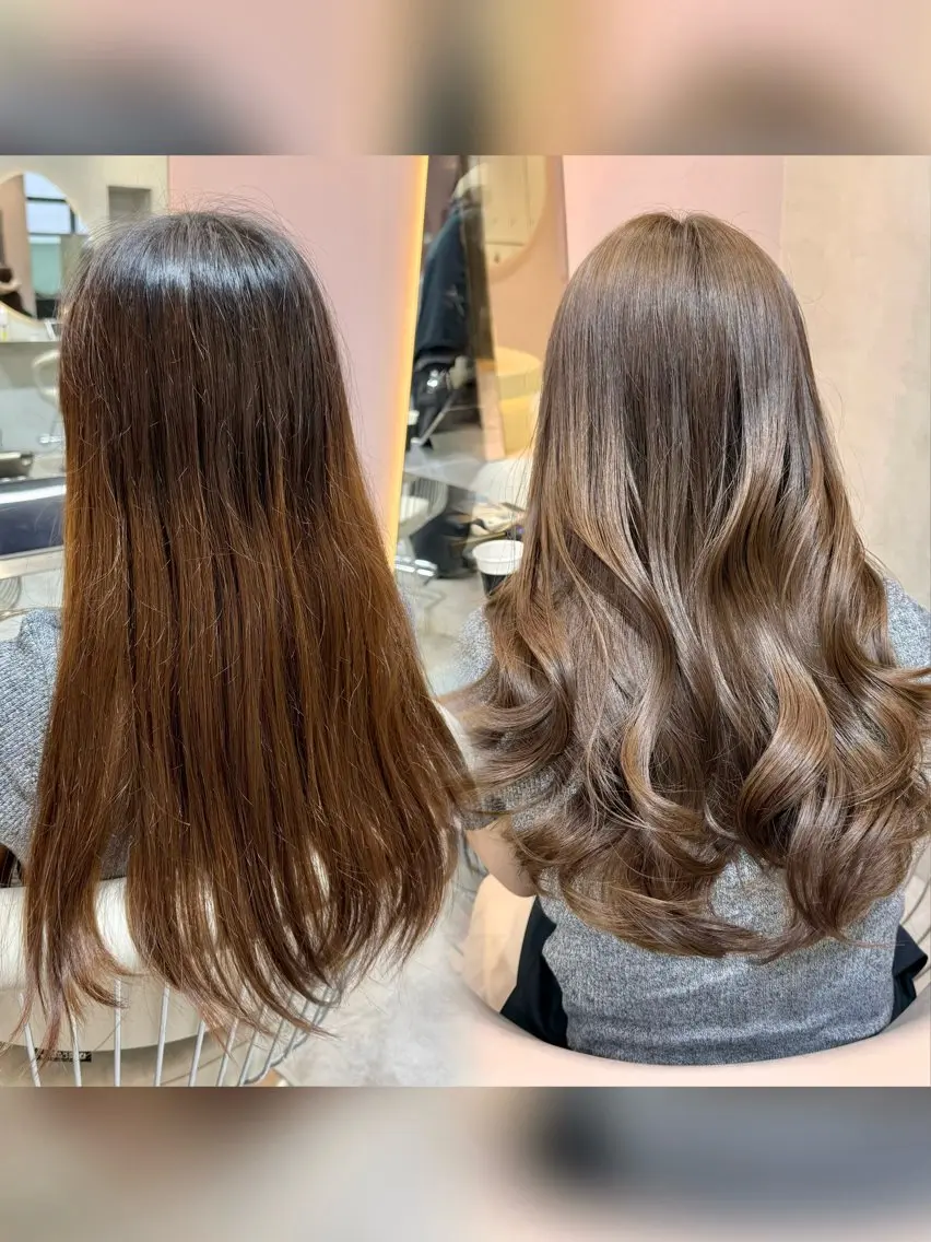 カラー アッシュ アッシュブラウン ベージュカラー ブリーチ ブラウンカラー 大宮レイヤーカット ハッシュ　柏崎颯刀のヘアスタイル