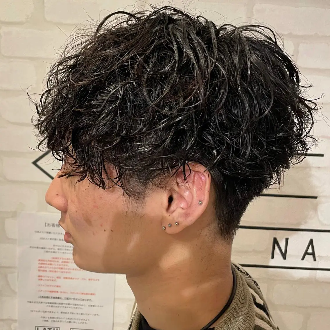 ショート メンズ カット パーマ 渋谷 メンズ 木下 仁来のヘアスタイル