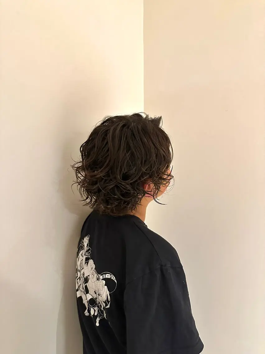 ミディアム パーマ メンズ ミディアムパーマ メンズパーマ 🔥メンズ特化 /パーマ&カット🌀のヘアスタイル
