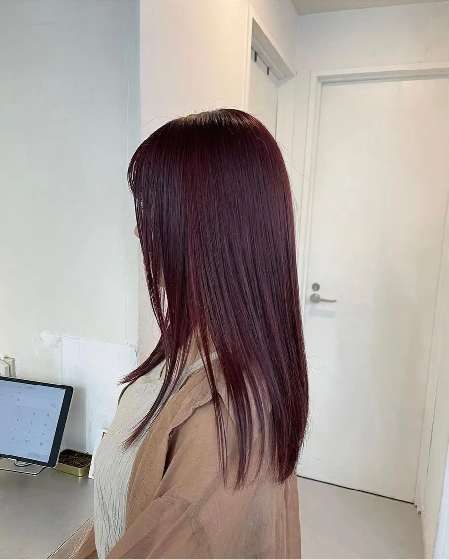 ロング カラー ヘアアレンジ メンズ キッズ メンズブリーチ ブリーチ ケアカラー カシス 透明感カラー 🦠デザインカラー/ 魚瀬あおい🦠のヘアスタイル