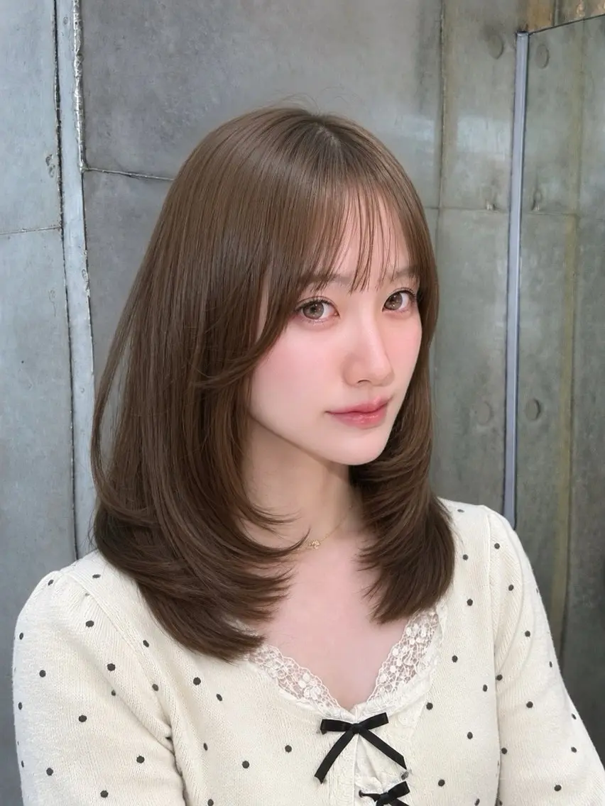 ミディアム ミディアムレイヤー レイヤーカット toco.⋆𝜗𝜚 / レイヤーボブ໒꒱のヘアスタイル