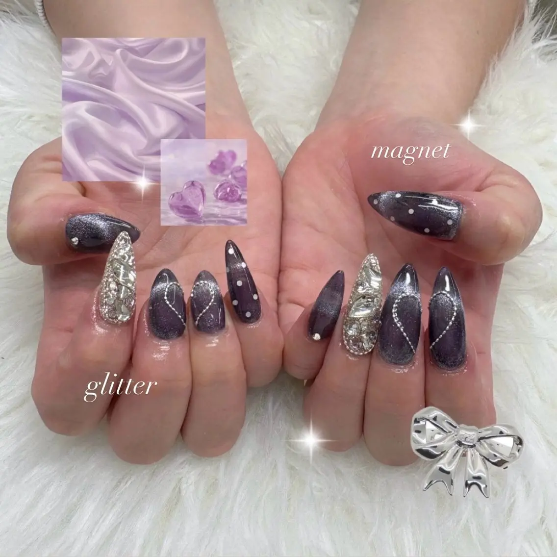 ネイル ハンドネイル cocoro 🖤 Bianca/練馬のネイルデザイン