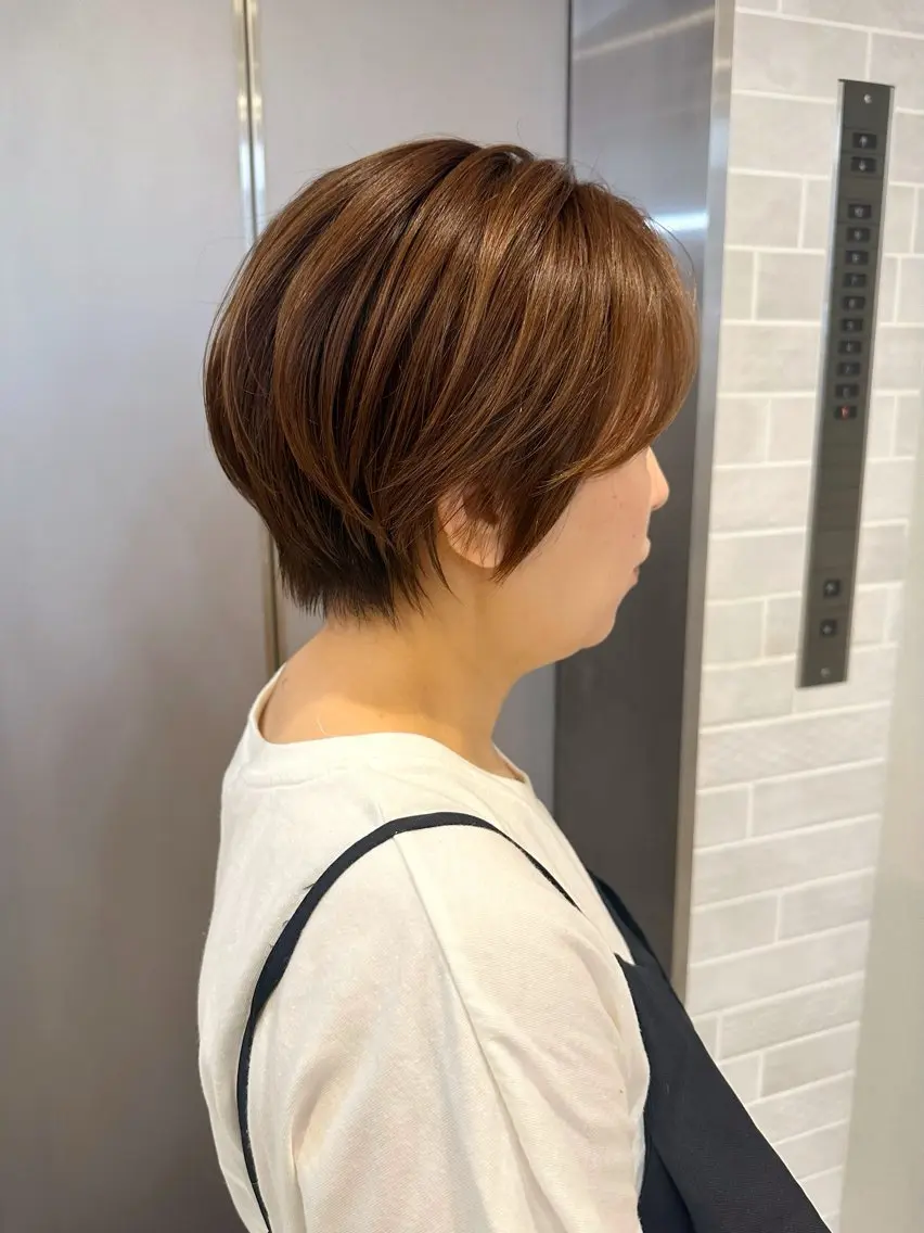 ショート 丸みショート くびれヘア 似合わせカット ショートヘア jaemi/ジェミ カラー診断🌈🌟のヘアスタイル