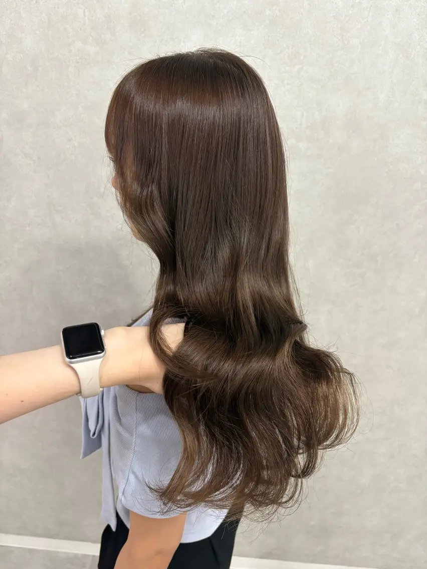 ロング カラー 透明感カラー カット ヘアカラー 盛れる顔まわり✨🎀 レイヤー別所好葉のヘアスタイル