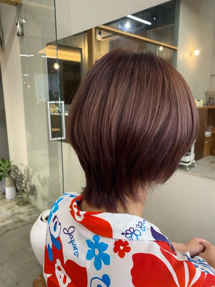 ショート ヘアカラー トリートメント 🌻花屋併設🌻濱 幸帆のヘアスタイル