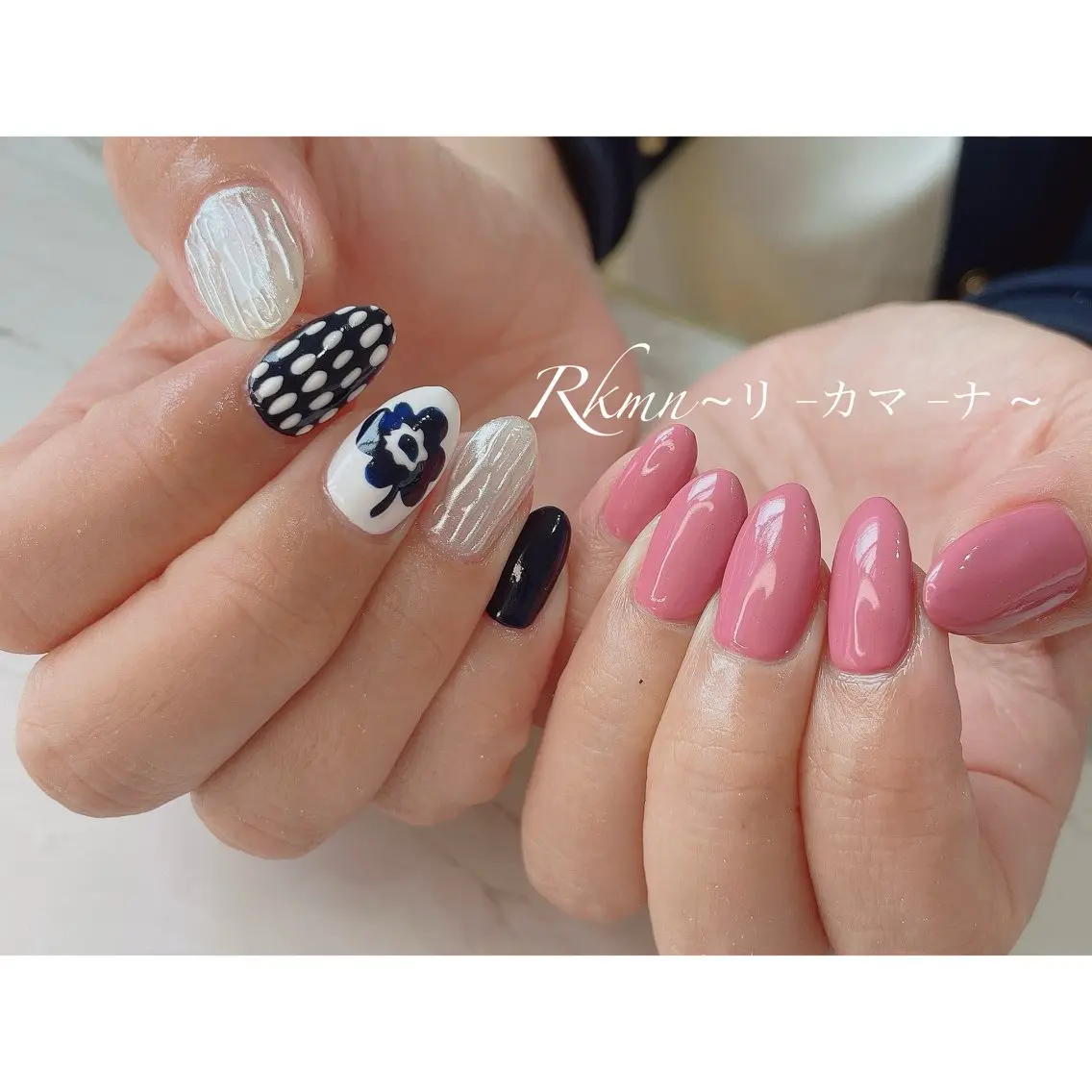 ネイル アートネイル フラワーネイル 春ネイル ハンドネイル フットネイル ハンドケア Rkmn ~リ-カマ-ナ~のネイルデザイン