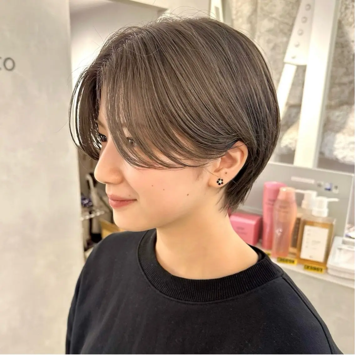 ショート カット ヘアカラー 骨格診断で絶対可愛い ✨丸みショート✨凌弥のヘアスタイル