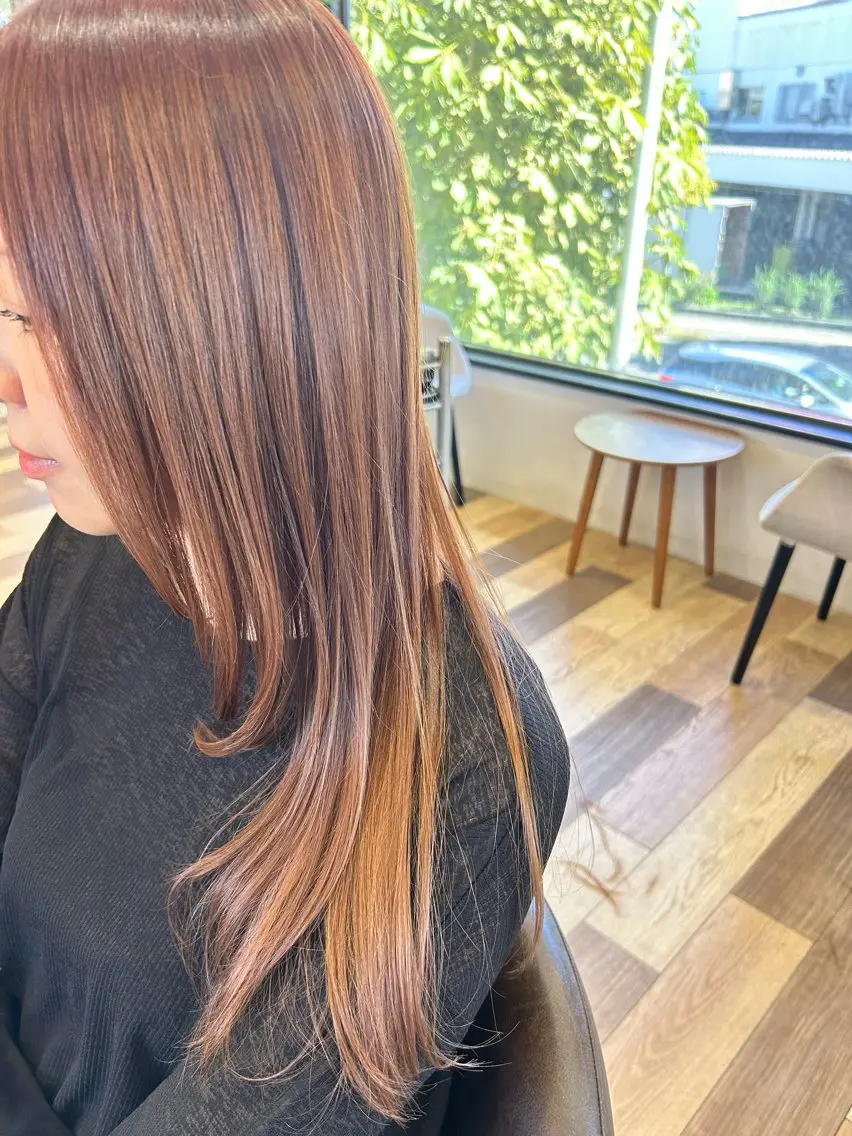ロング 顔まわりレイヤー レイヤーカット Dali 新さっぽろ Ricoのヘアスタイル