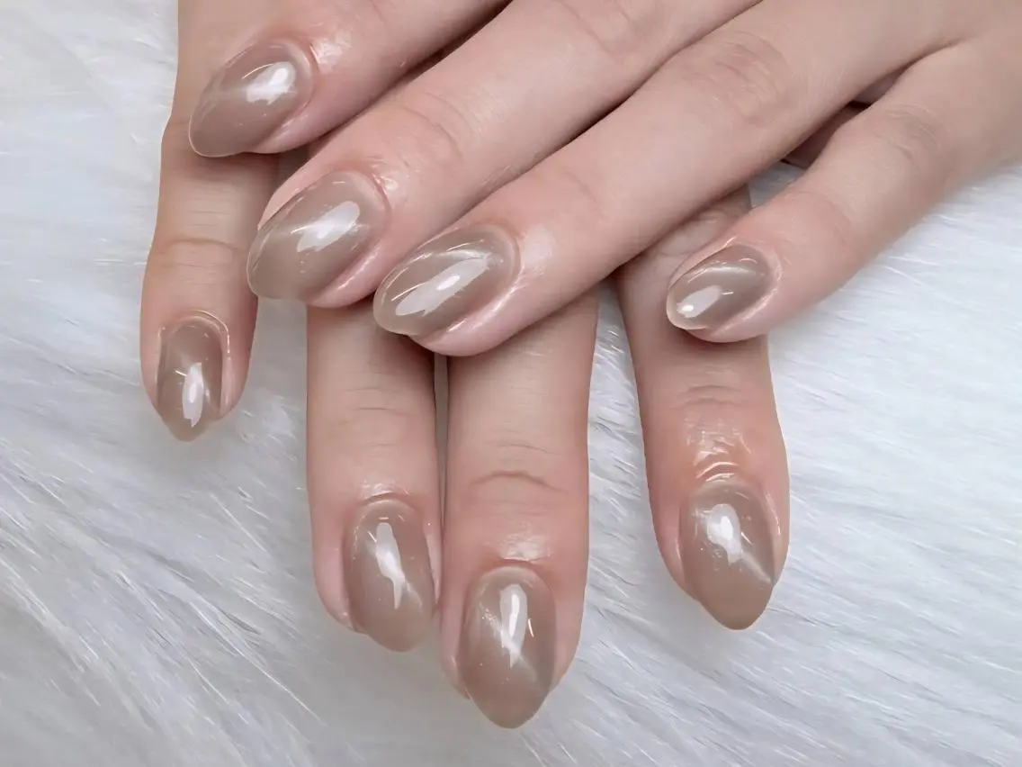 ネイル ジェルネイル 韓国ネイル パラジェル ワンホンネイル ハンドネイル Mihana Nails.*♡のネイルデザイン