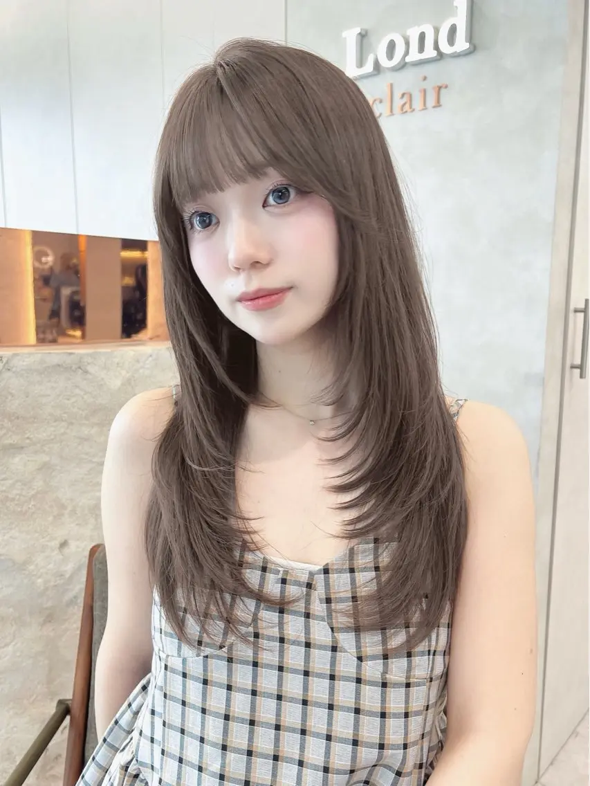 セミロング レイヤーカット カット ヘアカラー トリートメント 失敗しないレイヤー/ 顔まわり☀️しゅうとのヘアスタイル