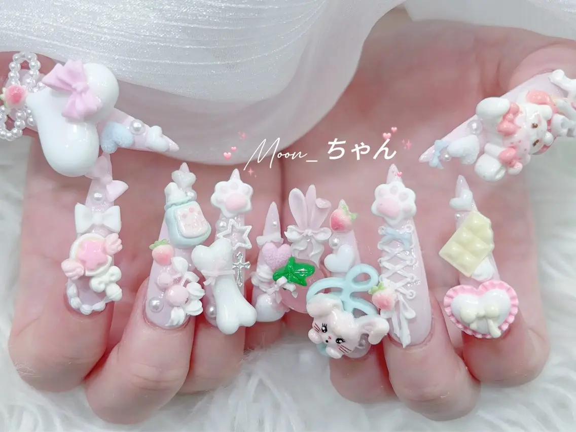 ネイル アートネイル 長さ出し ジェルネイル ハート マグネットネイル ハンドネイル ハンドケア Mochimochi 長さ出し専門店のネイルデザイン