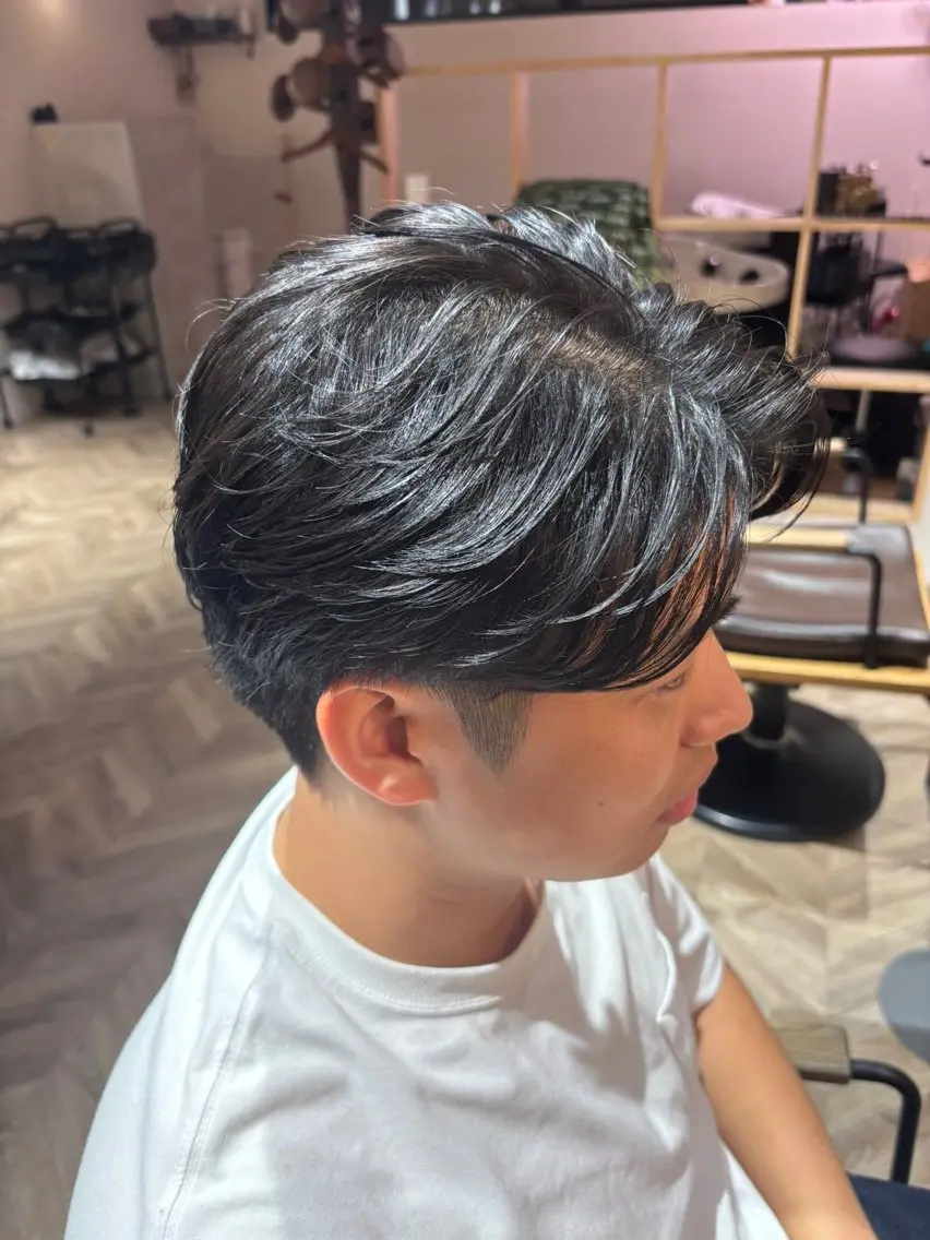 ショート パーマ メンズ フェザーパーマ メンズパーマ 咲月/似合わせカット /ボブ/ショートのヘアスタイル