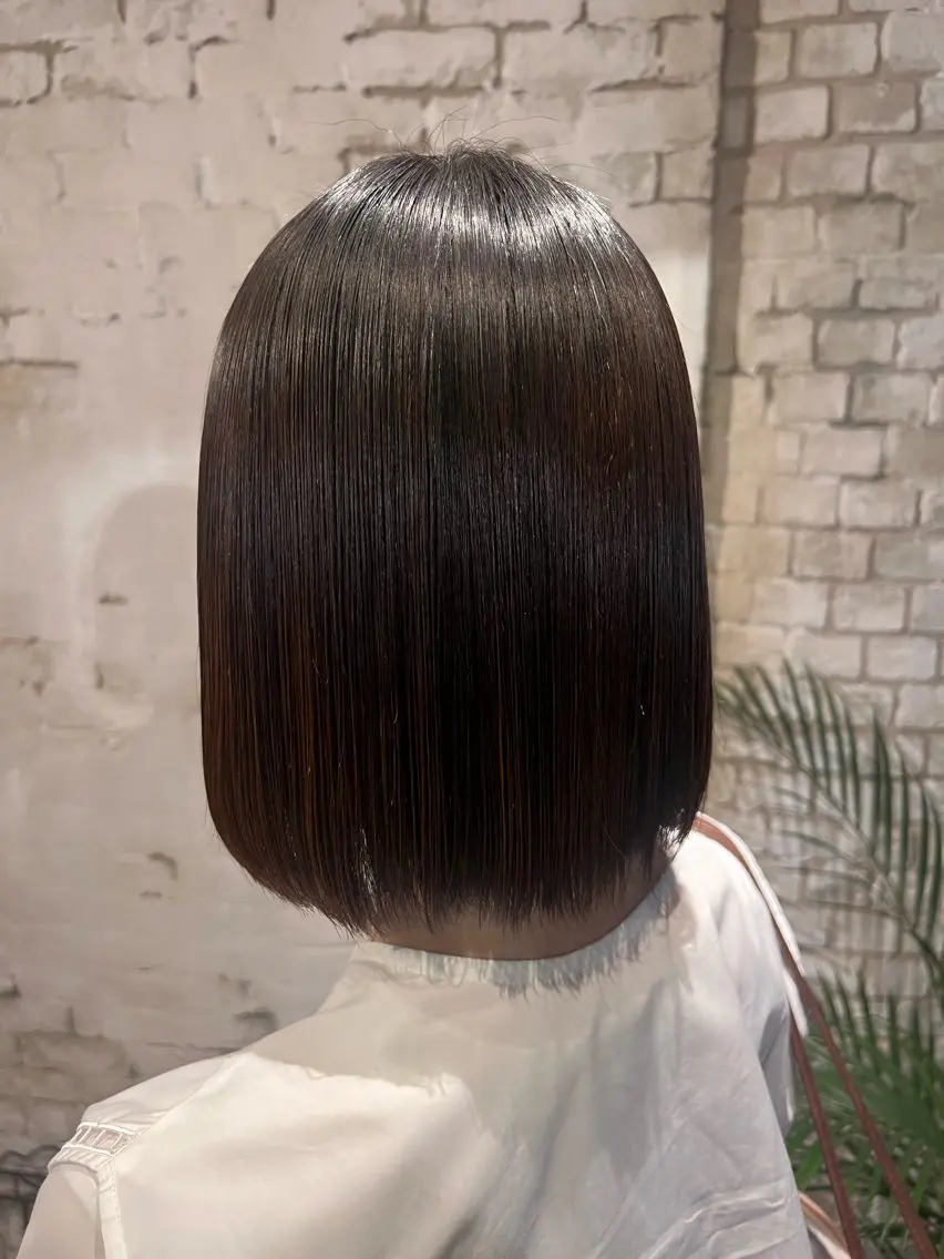 ミディアム 縮毛矯正 ショートカット✨/ 木下明哉のヘアスタイル