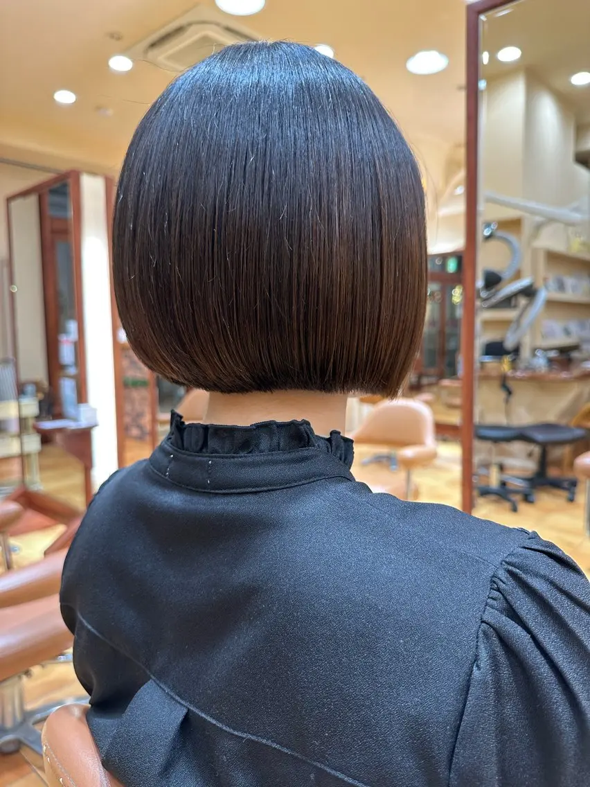 ミディアム カット 縮毛矯正 ボブ/ゆるふわ ボブパーマ/とういのヘアスタイル