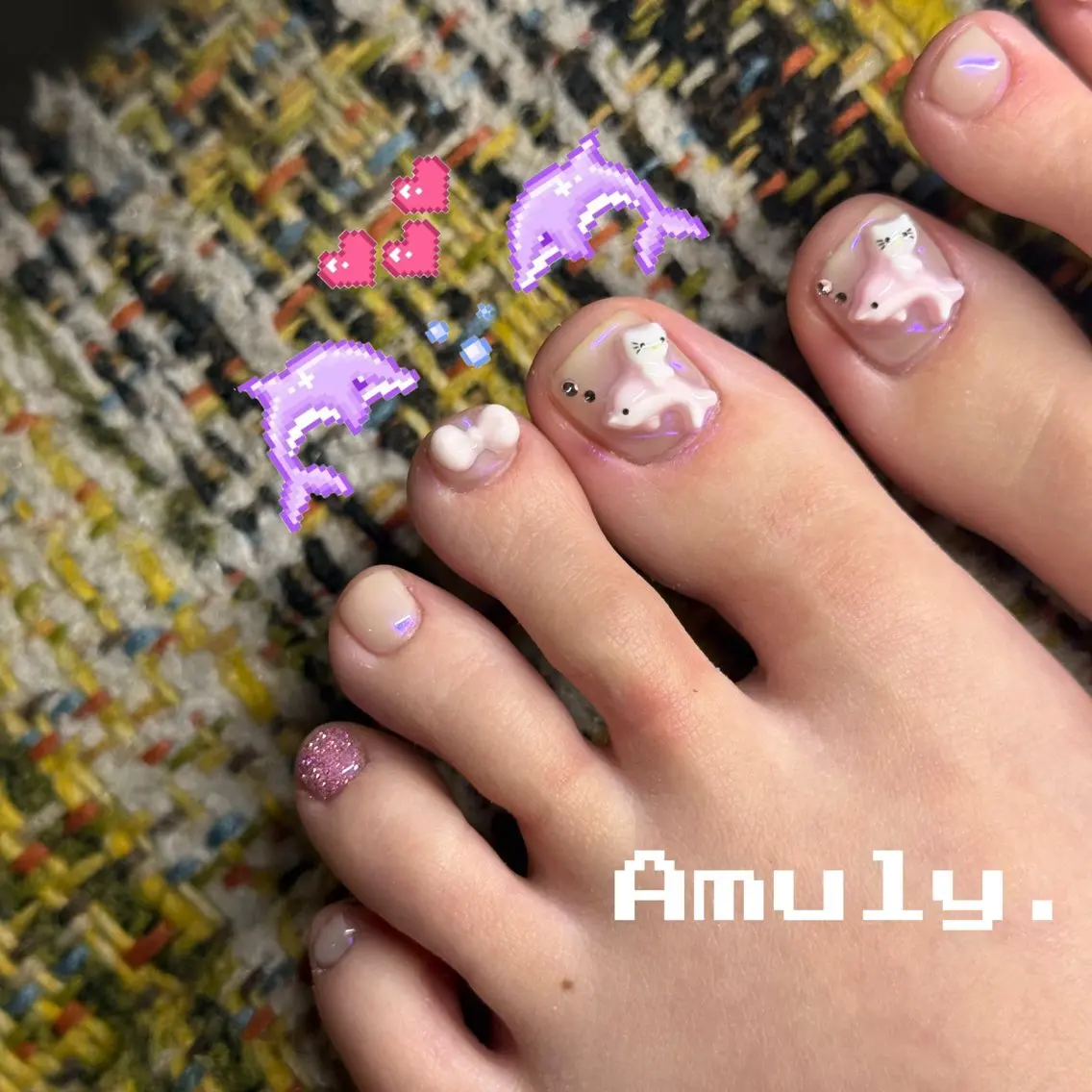 🉐期間限定🌟モデル様募集🌟フットネイルオフ込み💓時間内デザインやり放題‼️60分の写真