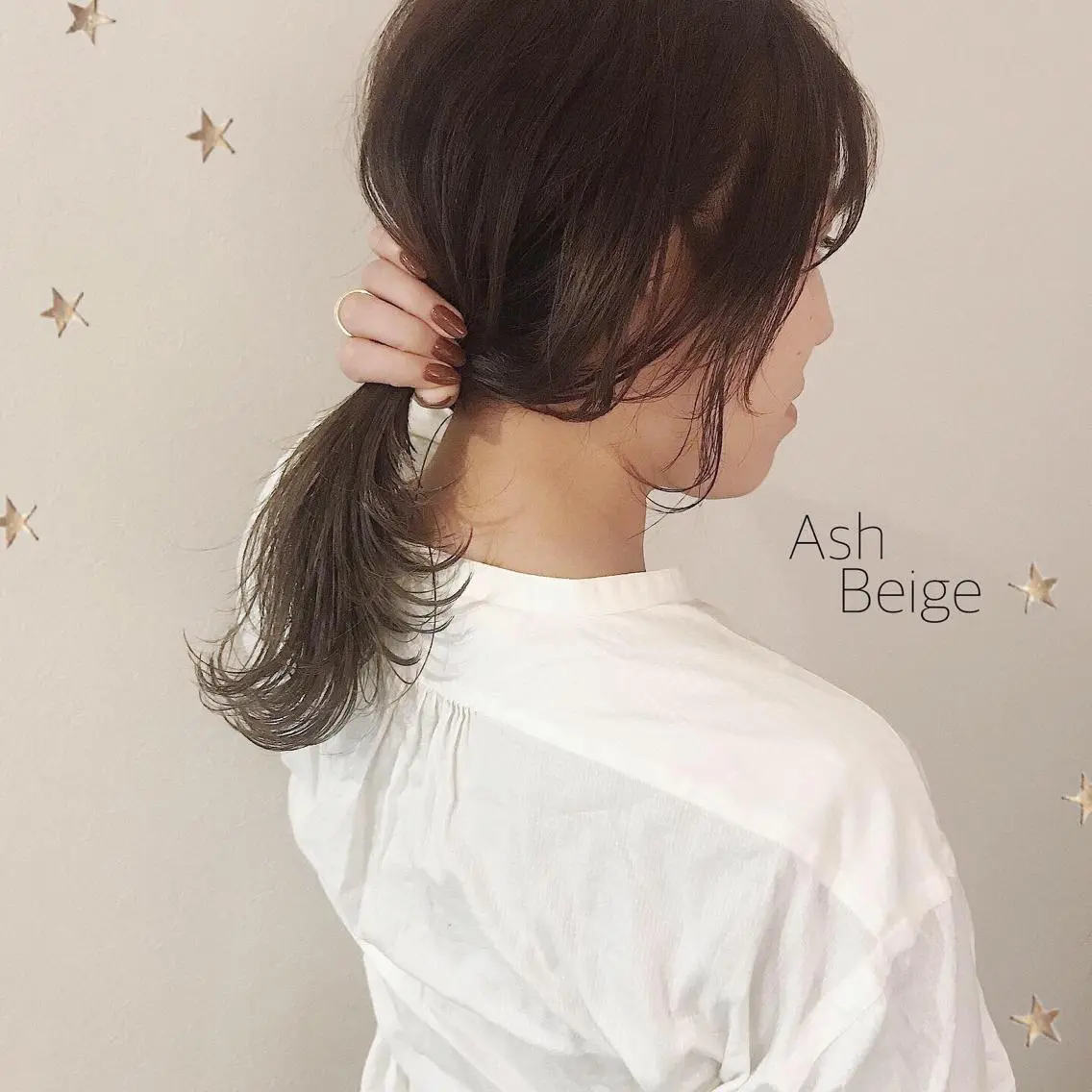 セミロング カラー カット ヘアカラー 市川 千夏のヘアスタイル