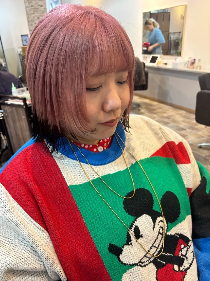 ショート カラー ヘアカラー&縮毛矯正 STAR☆RIVERのヘアスタイル