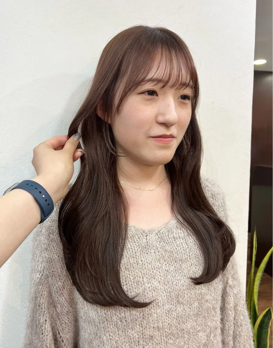 ロング レイヤーカット ローレイヤー 韓国ヘア 🎀華澄のヘアスタイル