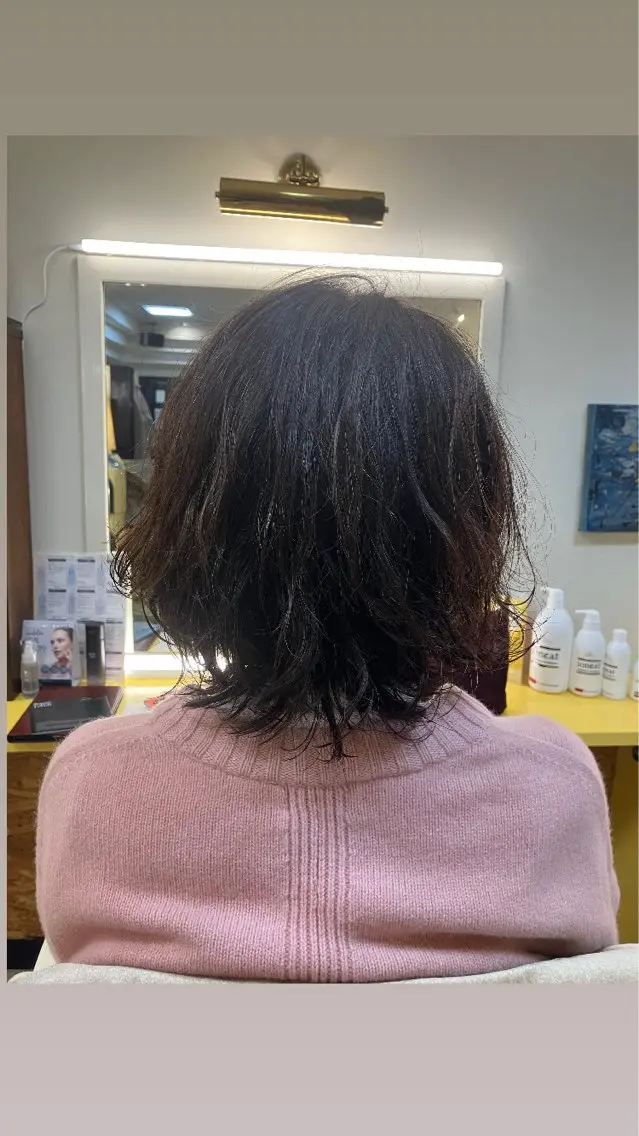 ミディアム カラー パーマ 横田 尚登のヘアスタイル