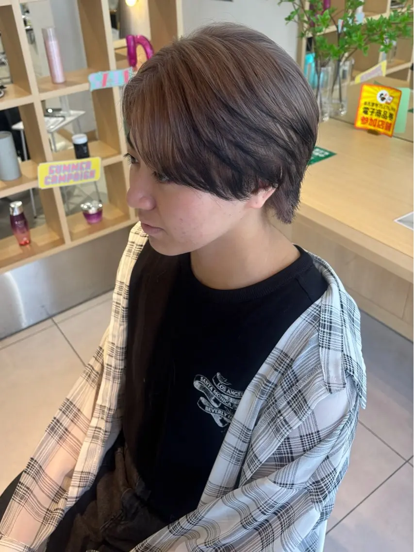 ショート カラー 💈メンズパーマ カラー💈momoのヘアスタイル