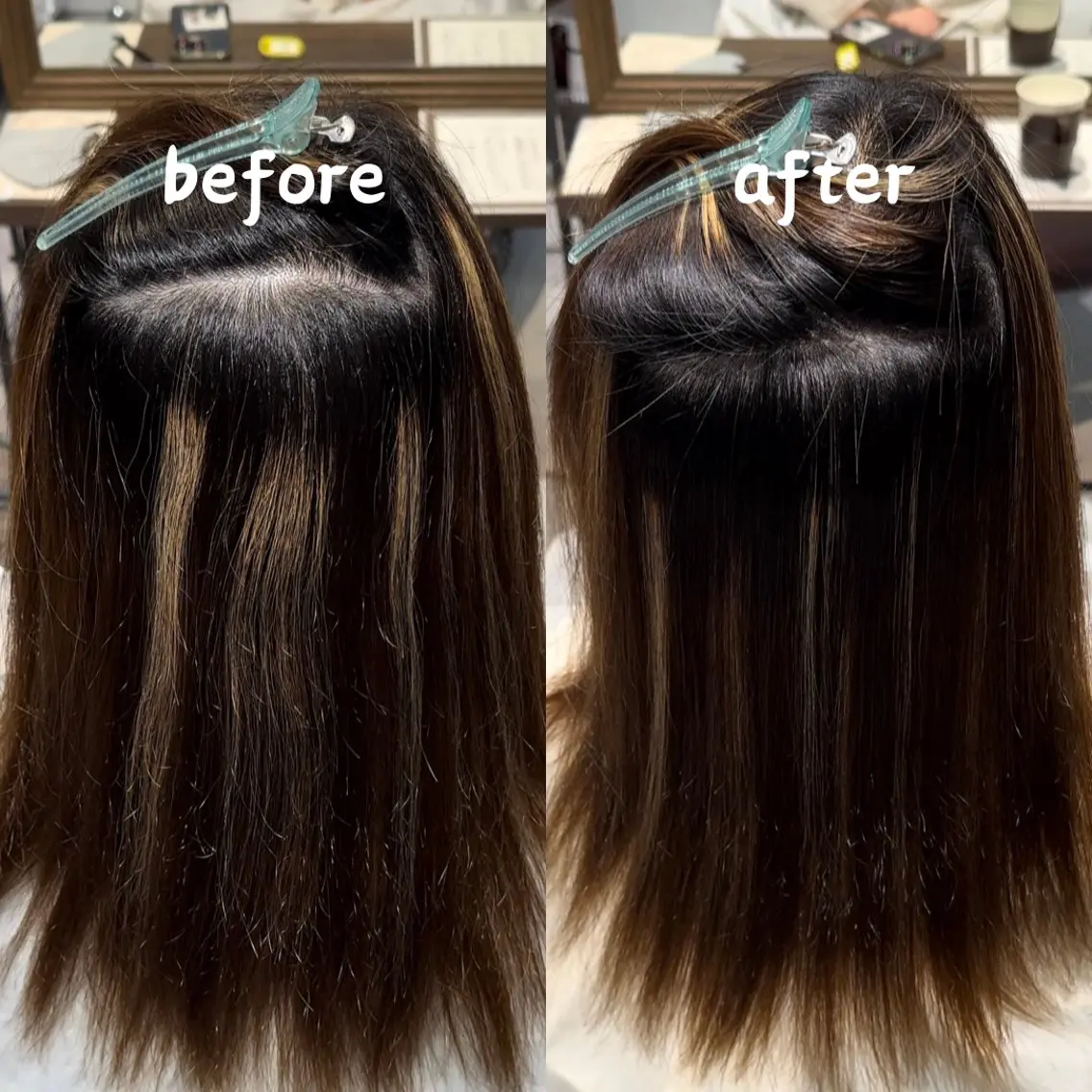 ミディアム 縮毛矯正専門店 unlabel近藤のヘアスタイル