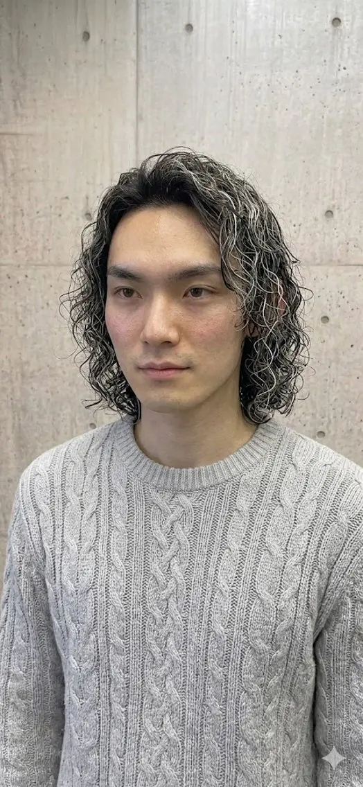 カラー パーマ メンズ メンズハイライト メンズパーマ ハイライトカラー 🌀メンズパーマ🌀 カット💇こうせいのヘアスタイル