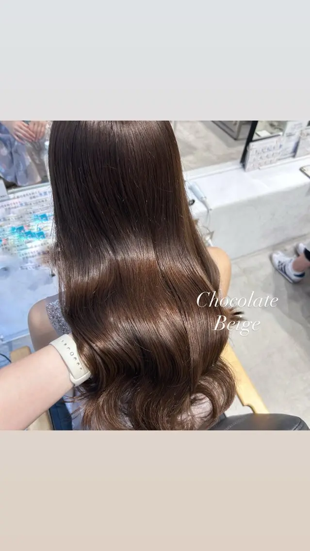 ロング カット ヘアカラー トリートメント 艶カラー/韓国風ヘア 🩵shioneのヘアスタイル